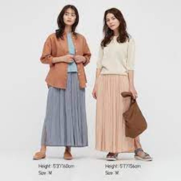 Uniqlo - Washer Pastel Orange Satin Skirt Pant Wide Leg Pull On - Size XS - Picture 11 of 15